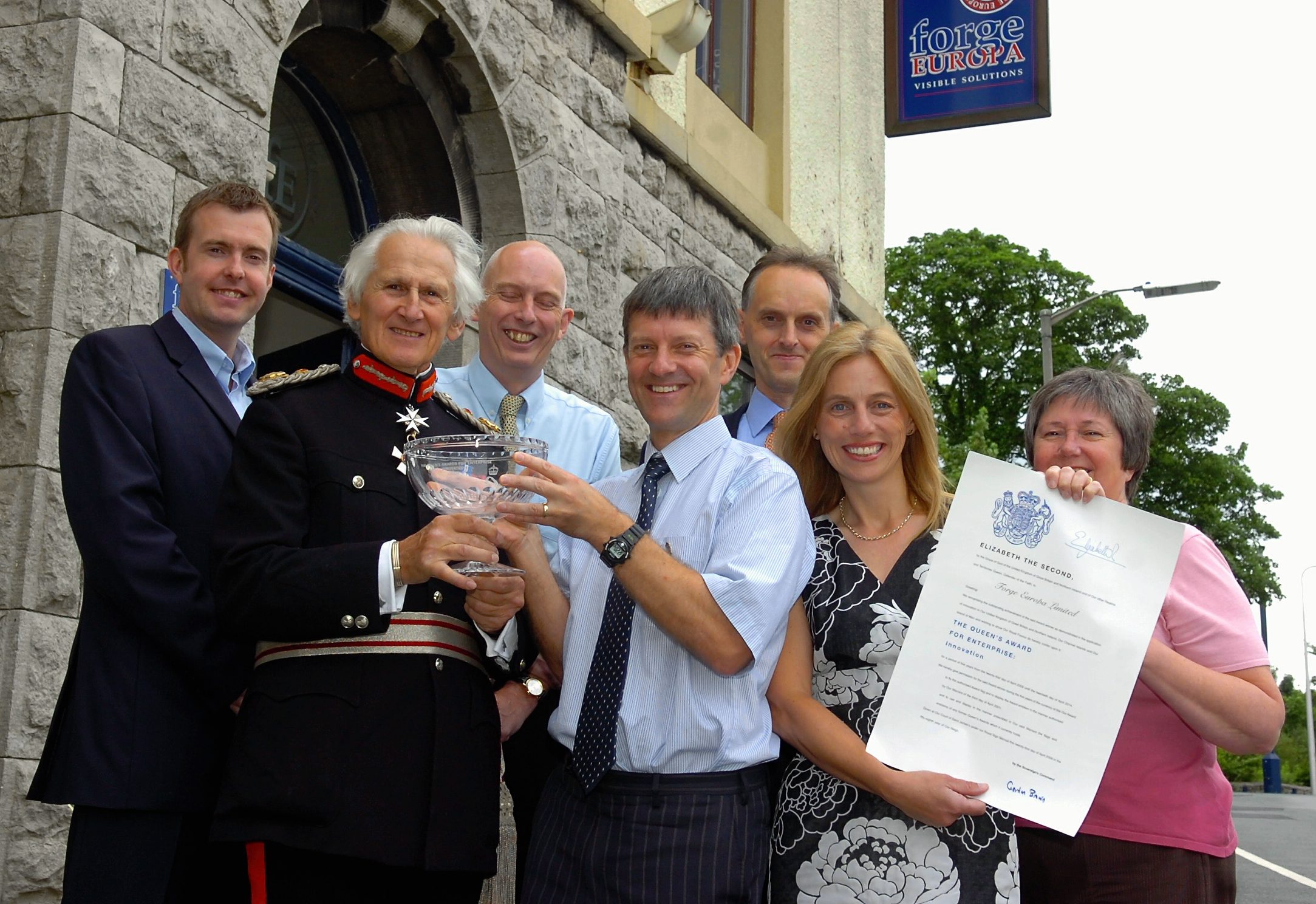 Forge celebrating receiving the Queen's Award for Enterprise